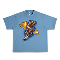 Pebble Blue football lightning bolt Urban Heavy Tee - Zillion Design Studio