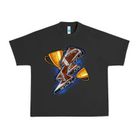 Pigment Black football lightning bolt Urban Heavy Tee - Zillion Design Studio