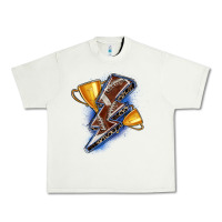 Pistachio football lightning bolt Urban Heavy Tee - Zillion Design Studio