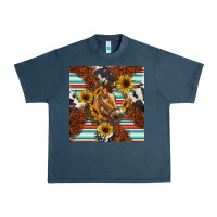 Midnight Navy western horse Urban Heavy Tee - BarkalooDesign