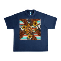Navy western horse Urban Heavy Tee - BarkalooDesign