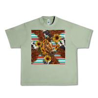 Oil Green western horse Urban Heavy Tee - BarkalooDesign