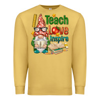 Antique Gold gnome teach love inspire Premium Sweatshirt - NancyCooperArtShop