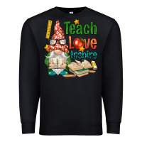 Black gnome teach love inspire Premium Sweatshirt - NancyCooperArtShop