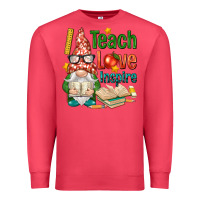 Cardinal gnome teach love inspire Premium Sweatshirt - NancyCooperArtShop