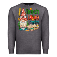 Charcoal Heather gnome teach love inspire Premium Sweatshirt - NancyCooperArtShop