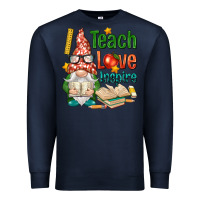 Navy gnome teach love inspire Premium Sweatshirt - NancyCooperArtShop