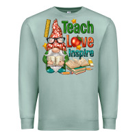 Seafoam gnome teach love inspire Premium Sweatshirt - NancyCooperArtShop