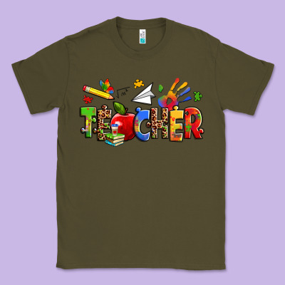Autism Teacher Classic Tee Designed By Zillion Design Studio