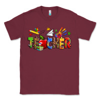 Burgundy autism teacher Classic Tee - Zillion Design Studio