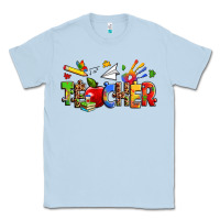 Dusty Blue autism teacher Classic Tee - Zillion Design Studio