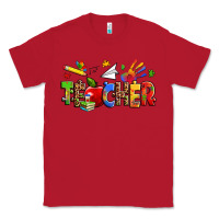 Red autism teacher Classic Tee - Zillion Design Studio