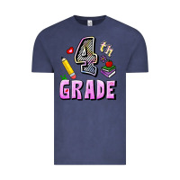Vintage Denim Fourth Grade Vintage Tee - RanaPortraitStore