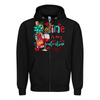 Black wine is my valentine olivia Zipper Hoodie - OliviaCreatesArt