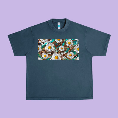 Urban Heavy Tee leopard daisy