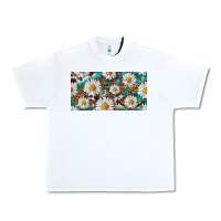 White leopard daisy Urban Heavy Tee - RanaPortraitStore