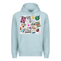 Blue Mist teacher always learning Premium Hoodie - NancyCooperArtShop