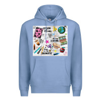 Colony Blue teacher always learning Premium Hoodie - NancyCooperArtShop