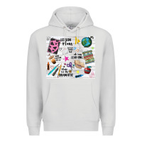 Dove Grey teacher always learning Premium Hoodie - NancyCooperArtShop