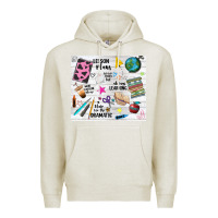 Oatmeal Heather teacher always learning Premium Hoodie - NancyCooperArtShop