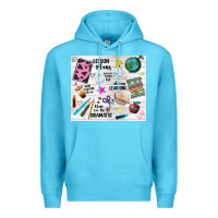 Ocean Blue teacher always learning Premium Hoodie - NancyCooperArtShop