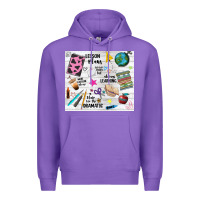 Purple teacher always learning Premium Hoodie - NancyCooperArtShop