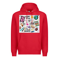 Red teacher always learning Premium Hoodie - NancyCooperArtShop