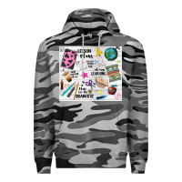 Slate Camo teacher always learning Premium Hoodie - NancyCooperArtShop