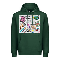 Sports Green teacher always learning Premium Hoodie - NancyCooperArtShop