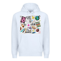 White teacher always learning Premium Hoodie - NancyCooperArtShop