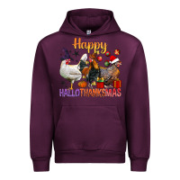 Mauve Wine Happy Hallothanksmas Chick Urban Hoodie - BundleAndBundleShop
