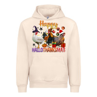 Sandshell Happy Hallothanksmas Chick Urban Hoodie - BundleAndBundleShop