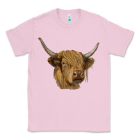 Bubblegum Pink highland cow Classic Tee - RanaPortraitStore
