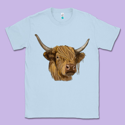 Highland Cow Classic Tee Designed By Ranaportraitstore