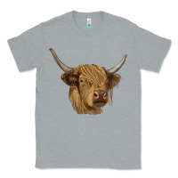 Heather Grey highland cow Classic Tee - RanaPortraitStore