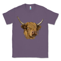 Lavender highland cow Classic Tee - RanaPortraitStore