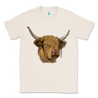 Natural highland cow Classic Tee - RanaPortraitStore