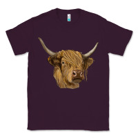 Plum highland cow Classic Tee - RanaPortraitStore