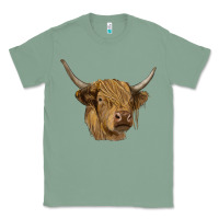 Sage highland cow Classic Tee - RanaPortraitStore