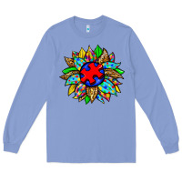 Colony Blue autism sunflower Long Sleeve Tee - Zillion Design Studio