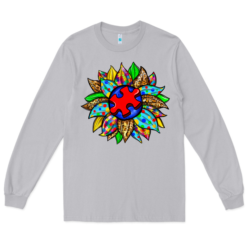 Autism Sunflower Long Sleeve Tee by Zillion Design Studio | Teevron