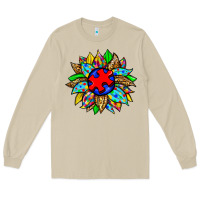 Mushroom autism sunflower Long Sleeve Tee - Zillion Design Studio