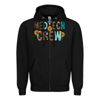 Black medtech crew Zipper Hoodie - RacoonDesign