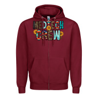 Burgundy medtech crew Zipper Hoodie - RacoonDesign