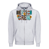 Heather Grey medtech crew Zipper Hoodie - RacoonDesign