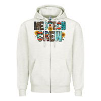 Oatmeal Heather medtech crew Zipper Hoodie - RacoonDesign