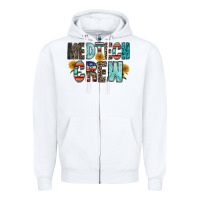 White medtech crew Zipper Hoodie - RacoonDesign