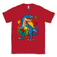 Red autism trex Classic Tee - Zillion Design Studio