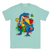 Seafoam autism trex Classic Tee - Zillion Design Studio