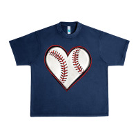 Navy baseball heart Urban Heavy Tee - texasbilliewilder